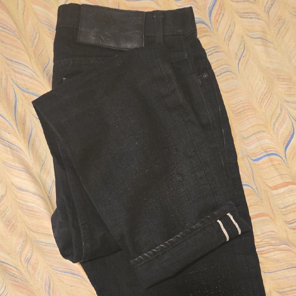 Naked & Famous Weird Guy Japan Heritage Black Selvege Denim Jeans